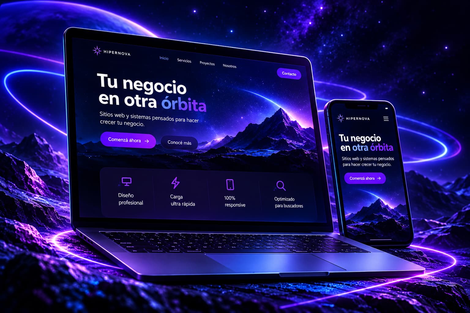 Landing page diseñada por Hipernova